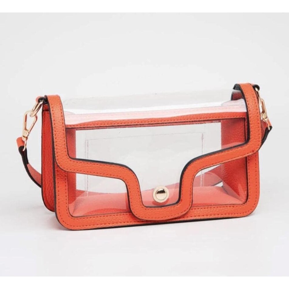 Orange Clear Stadium Purse, Game Day Crossbody